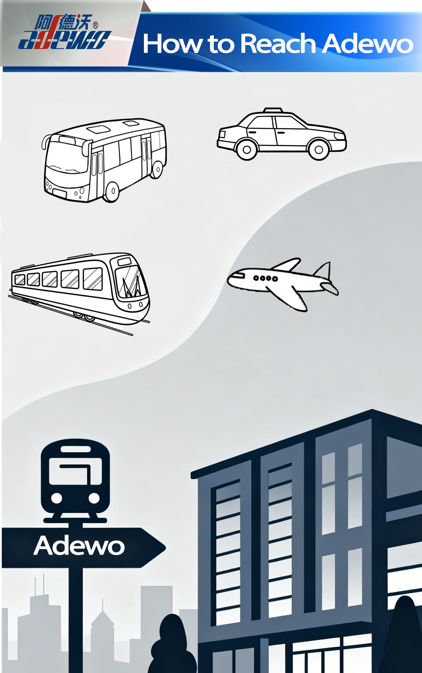 Hvordan kommer man til Adewo?