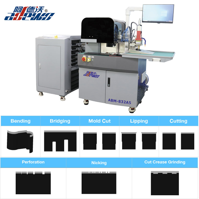 Ny autobukkermaskine med stålstænger med slibning af snitfold